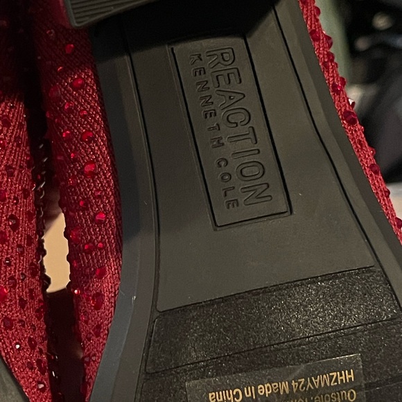 Rida Stretch Jewel Sparkly Red Ankle Boots - Picture 7 of 10